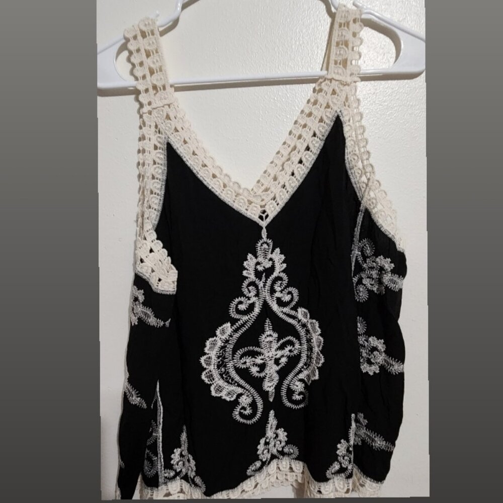 Crochet ivory top